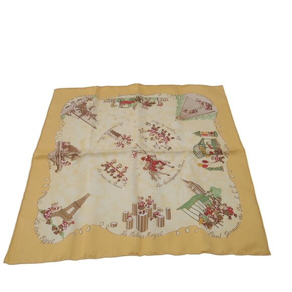 Hermes Silk Scarf Petit Carre Les Triples de Paris Yellow - Picture 1 of 11
